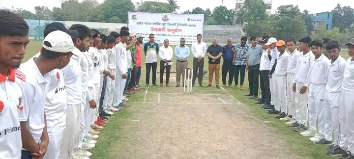 Prime Bank School Cricket Tournament inaugurated in Gaibandha